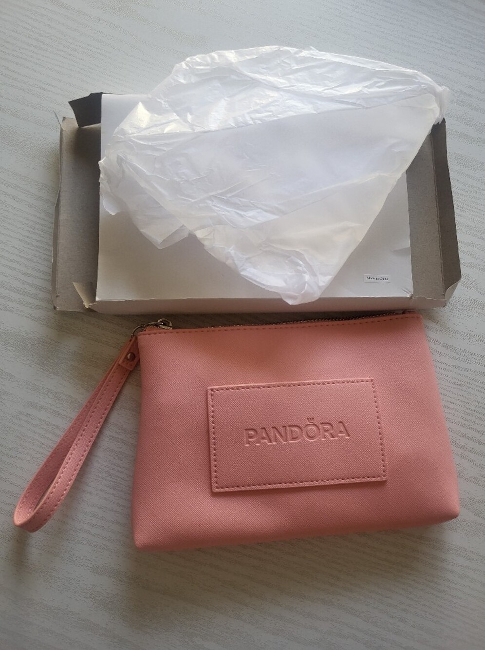 Pandora Coral Pink Wristlet Clutch New In Box